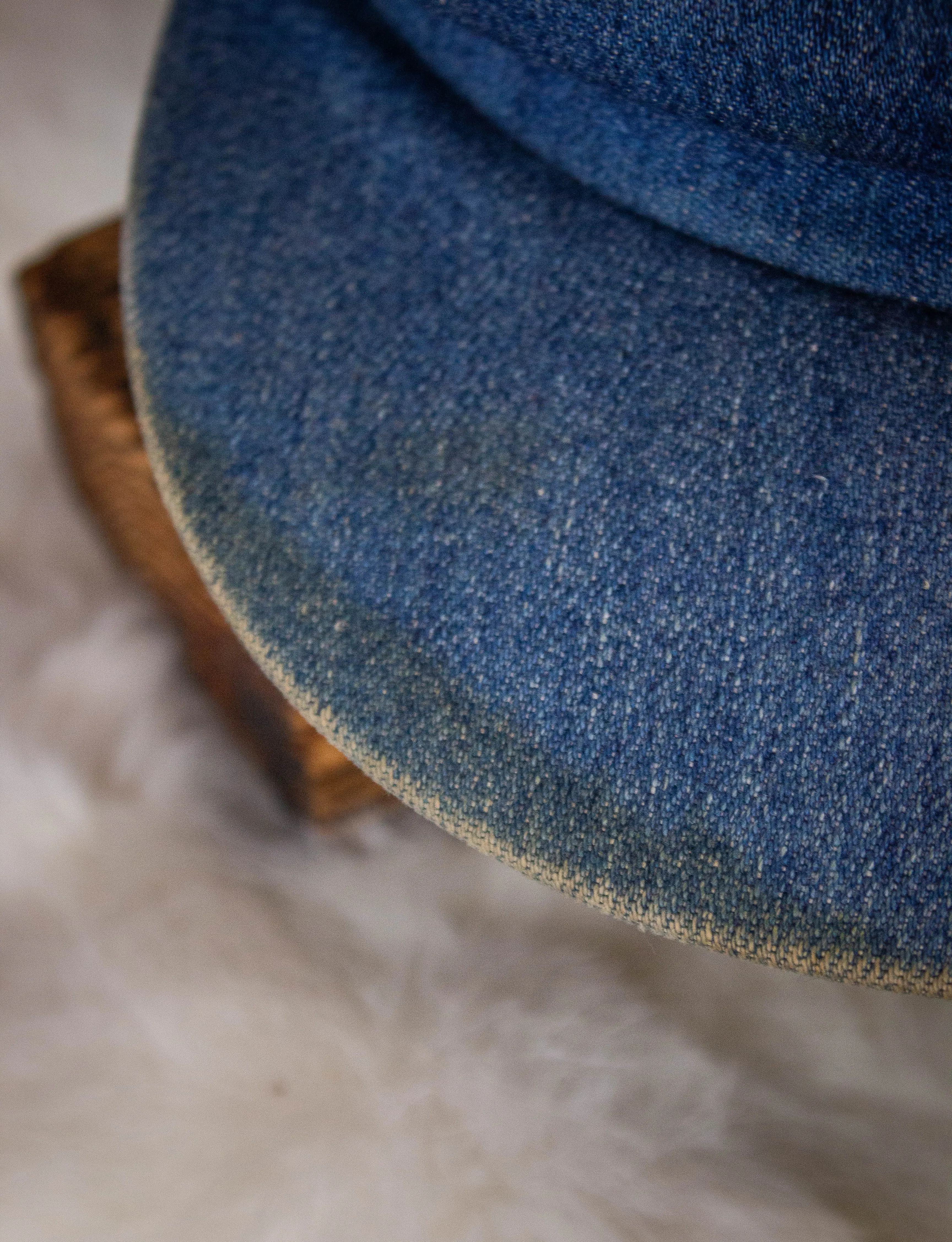 Vintage Denim Floppy Hat 70s Medium