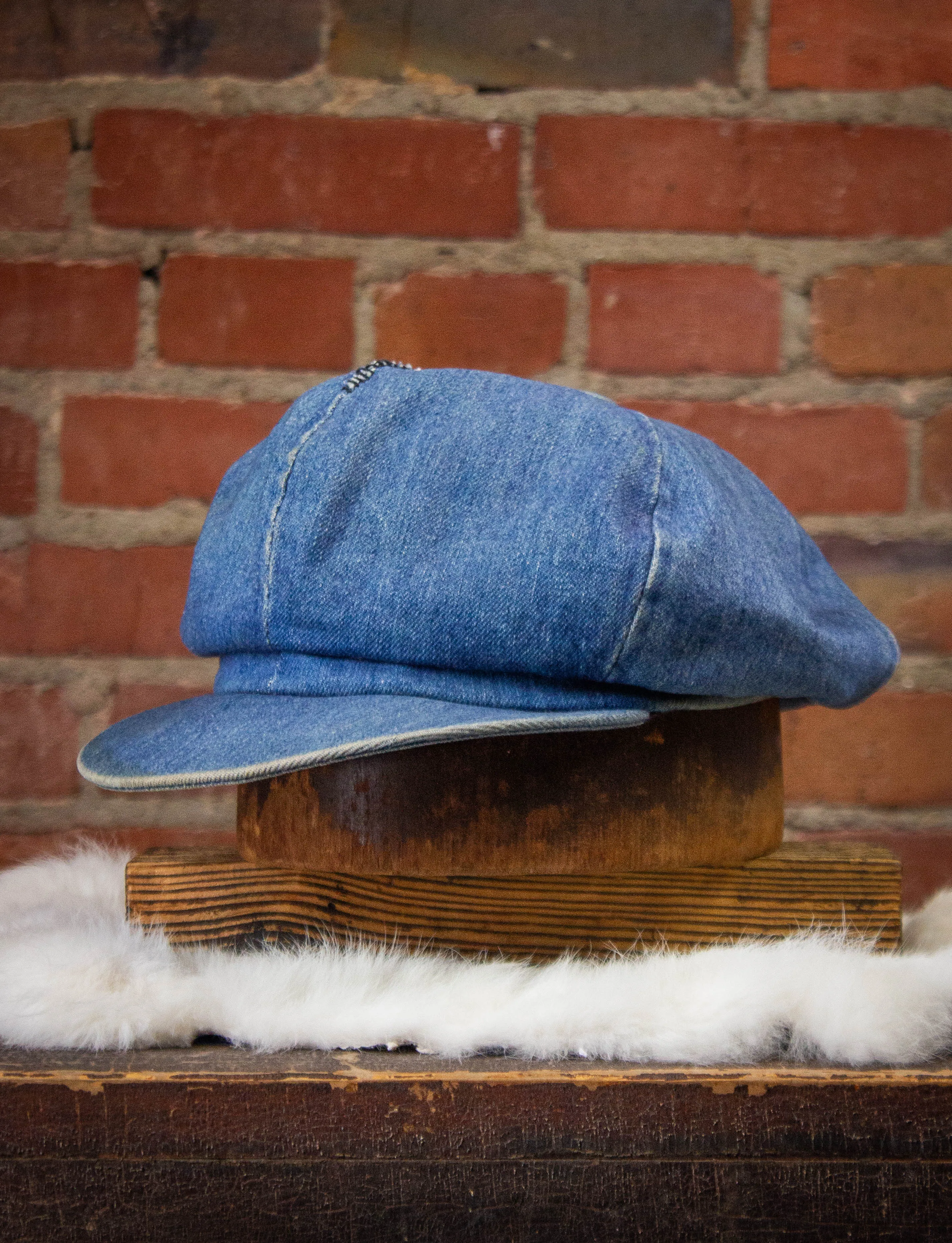 Vintage Denim Floppy Hat 70s Medium