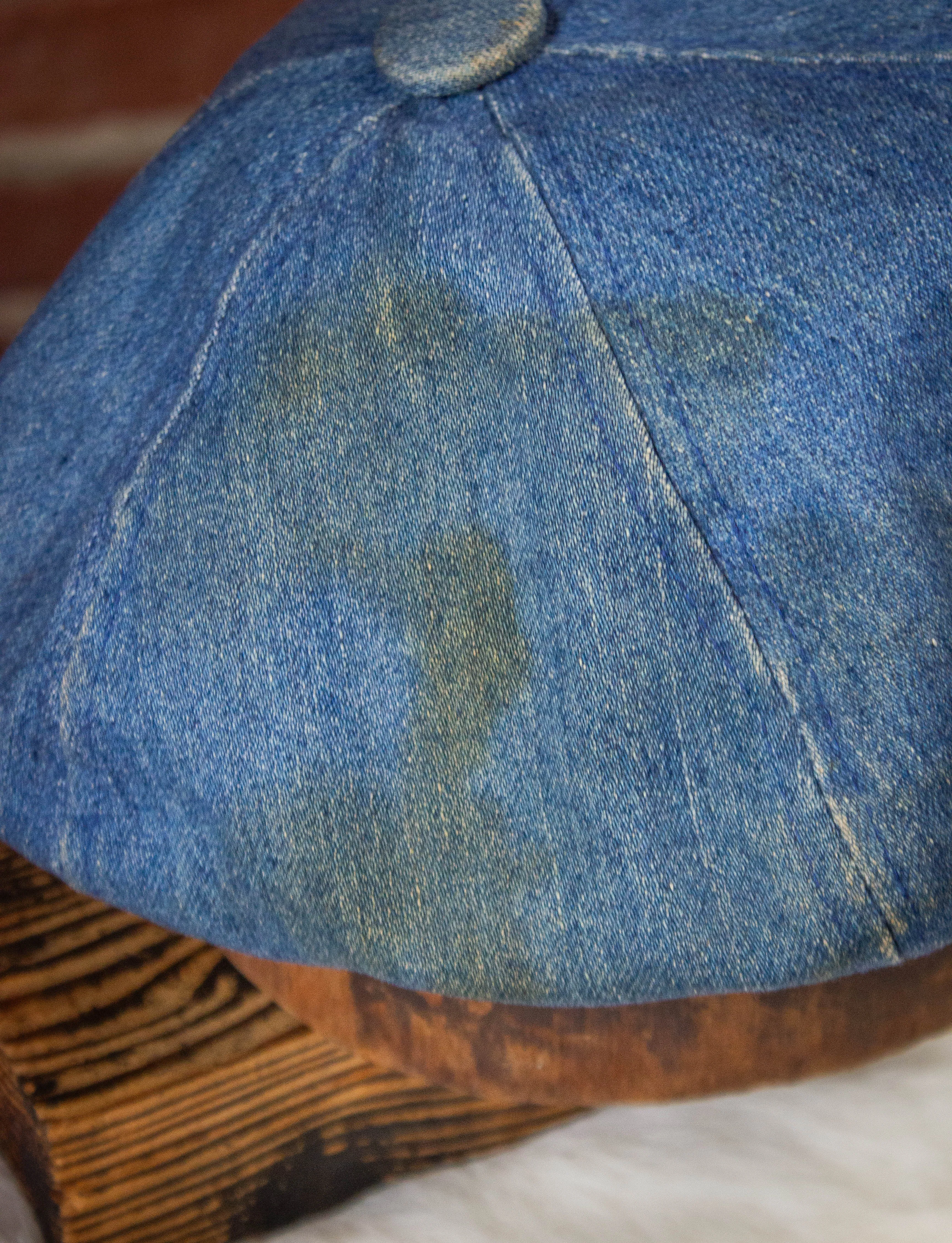 Vintage Denim Floppy Hat 70s Medium