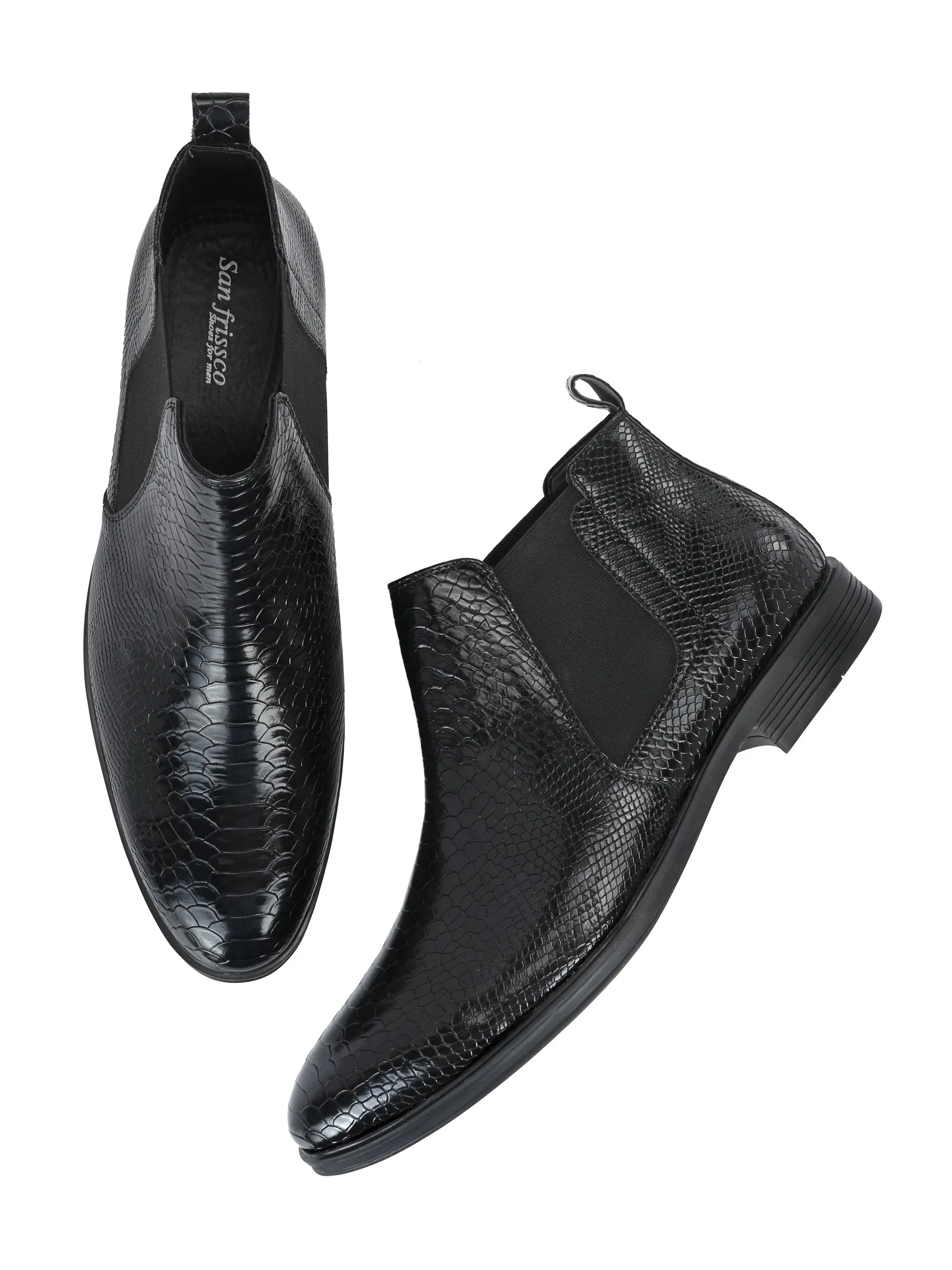 Virtus Black Chelsea Boots