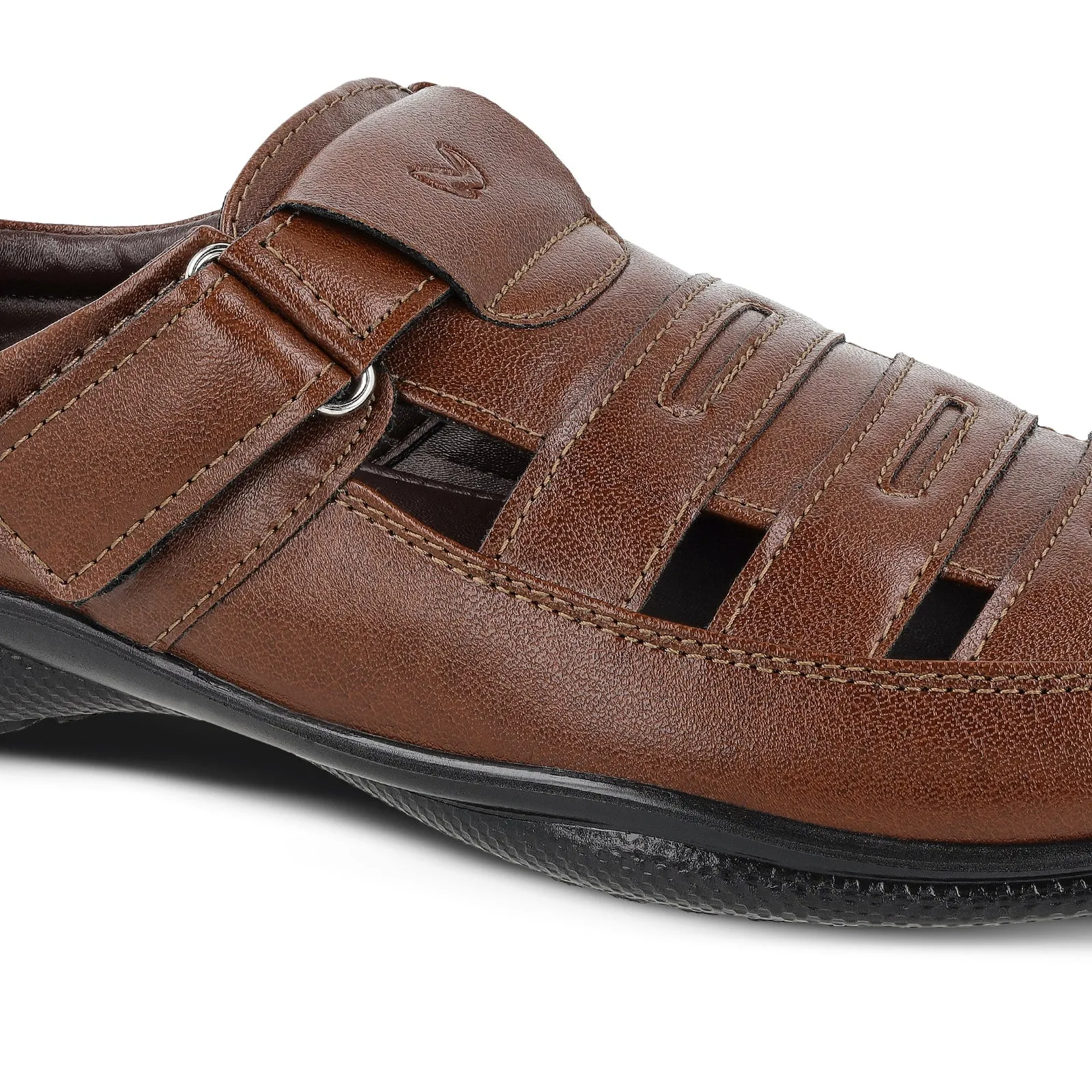 Walkaroo Men Roman Sandals  - WF6258 Brown