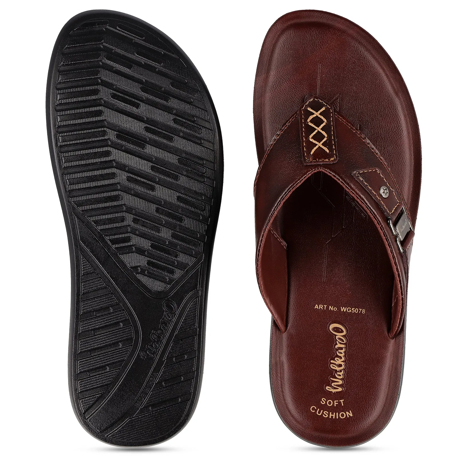 Walkaroo Men Sandal  - WG5078 Brown