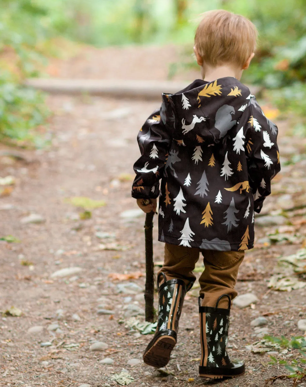 Wildlife Tracker Loop Handle Rubber Rain Boots