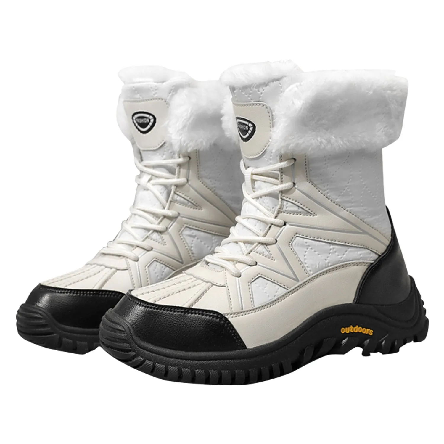 Women's Cold Weather Snow Boots Winter Walking Shoes Cotton Outdoor Booties